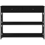  Konfesijski stol Crna Bukva 100x28x75 cm Konstruirano drvo i Čelik | shoptok.hr