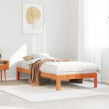 vidaXL Posteljni okvir brez vzmetnice rjava 80x200 cm trdna borovina | Shoptok.si