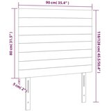  Posteljno vzglavje temno modro 90x5x118/128 cm žamet | Shoptok.si