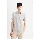 Defacto Regular Fit Zipper Collar Short Sleeve Polo T-Shirt Cene