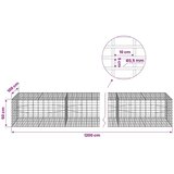  Gabion s žicom debljine 3 5 mm i mrežom 5x10 cm 1200x100x50 cm - 100 cm 50 cm 1200 cm | shoptok.hr