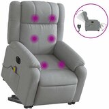 Maison Chic Električni masažni naslanjač - Relax naslanjač s funkcijo vstajanja svetlo siv, (22042576) Cene