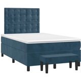 Box spring krevet s madracem tamnoplavi 120 x 200 cm baršunasti | shoptok.hr