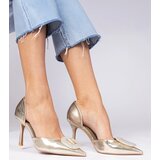 Gemre Golden stilettos adorned with zirconia Coluga | Shoptok.si