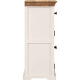 vidaXL Komoda bela in rjava 55x30x73 cm trden robusten mangov les, (21274216) | Shoptok.si