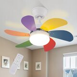 Nettlife stropni ventilator z belo osvetlitvijo, daljincem, tih, s časovnikom, 6 lopatic, za spalnico, (22149654) Cene