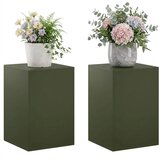  Stalak za biljke 2 pcs Maslinastozelena 40 x 40 x 60 cm Čelik - Maslinastozelena 2x (40 x 40 x 60 cm) | shoptok.hr