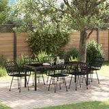 vidaXL set vrtnih stolova crni poli ratan | shoptok.hr