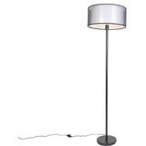 QAZQA Dizajn talna svetilka črna s črno-belo senco 47 cm - Simplo | Shoptok.si