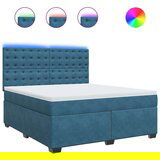 vidaXL Krevet s oprugama i madracem plavi 180x200 cm baršunasti | shoptok.hr