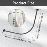 YSISLYBIN L-kotna palica za tuš zaveso 90–130 cm | Shoptok.si