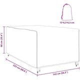 vidaXL Prevleka za zunanje pohištvo Črna 143 x 225 x 90 cm 420D | Shoptok.si