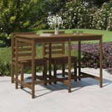 vidaXL Vrtna miza medeno rjava 159,5x82,5x110 cm trdna borovina Cene