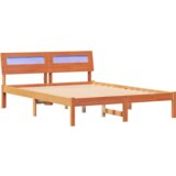  Krevetna konstrukcija S LED lampica s uzglavljem Voštano smeđa 135 x 190 cm | shoptok.hr