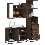 vidaXL 3-dijelni set kupaonskog namještaja boja smeđeg hrasta drveni | shoptok.hr