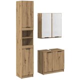  Set ormarića za kupaonicu Umjetnički hrast Konstruirano drvo | shoptok.hr