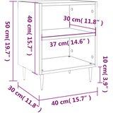  Noćni ormarići 2 kom boja hrasta 40x30x50 cm konstruirano drvo | shoptok.hr