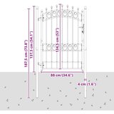  Vrata ograde s bodljama EMMEN 170 x 100 cm | shoptok.hr