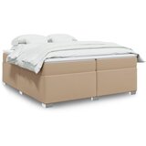  The Living Store Box spring postelja z vzmetnico kapučino 200x200 cm um. usnje - Box Spring Postelja, (21458192) Cene