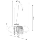 Thoro Črna aluminijasta LED viseča svetilka &amp;oslash; 78 cm RIO &amp;ndash; Slike
