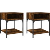 Maison Chic Dvo delni komplet Nočne omarice - Nočne mize dimljeni hrast 40x41x50 cm inženirski les, (21689892) | Shoptok.si