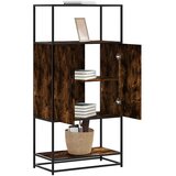 vidaXL Visoka omara dimljen hrast 68x35x139cm inženirski les in kovina Cene