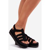 Boto Women's Platform Eco Suede Sandals Black Filisenia | Shoptok.si