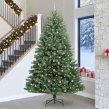 vidaXL Umetno Zložljivo Božično Drevo Zelena 300 cm PVC in kovina | Shoptok.si