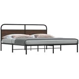  Metalni okvir kreveta bez madraca smeđa boja hrasta 200x200 cm | shoptok.hr