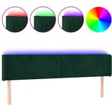  LED uzglavlje tamnozeleno 163x16x78/88 cm baršunasto | shoptok.hr