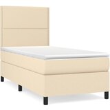  s oprugama i madracem krem 90 x 200 cm od tkanine | shoptok.hr