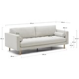 Kave Home Sofa sivo-bež od šenila 222 cm Debra – | shoptok.hr