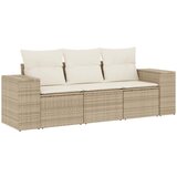 Maison Chic Seti vrtnega pohištva - Vrtna garnitura - Vrtni pohištvo set 3-delna z blazinami bež poli ratan, (21809446) | Shoptok.si