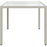  Vrtni stol 150x90x75 cm od kaljenog stakla i poliratana bijeli | shoptok.hr