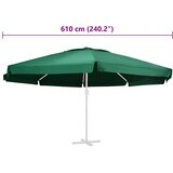  Zamjenska tkanina za vrtni suncobran zelena 610 cm | shoptok.hr