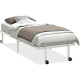 Maison Chic Posteljni okvir - Enojna postelja - Postelja za odrasle brez vzmetnice zložljiv beli 75x190 cm jeklo-J13596, (21760608) Cene