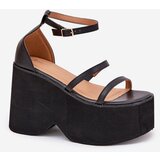 Boto Women's Sandals On Massive Platform And Wedge Black Etette | shoptok.hr