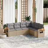 vidaXL 6-dijelni set vrtnih sofa s jastucima bež od poliratana | shoptok.hr