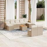 vidaXL 10-dijelni set vrtnih sofa s jastucima bež od poliratana | shoptok.hr