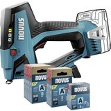 Novus TOOLS baterijski spenjalnik J-550 set + 11.800 sponk - združljiv z 18V Li-Ion CAS baterijo - brez baterije in polnilca - za fine žične sponke 6-14 mm in žeblje 16 mm Tools J-550, (21507352) Cene