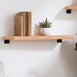 Maison Chic Stenska polica - Viseča Polica svetlo rjava 60x20x4 cm trdna hrastovina, (21784850) | Shoptok.si
