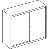 mauser Omara z drsnimi vrati, VxŠxG 1180 x 1600 x 432 mm, plošča iz umetne mase, 2 x 2 polici, čista bela / aluminijasto siva / javor | Shoptok.si