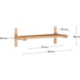 Kave Home Modularni sustav polica od punog hrasta u prirodnoj boji 90x28 cm Sitra – | shoptok.hr