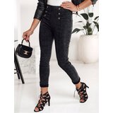 DStreet Spodnie damskie LUXTILIO wysoki stan czarne | Shoptok.si