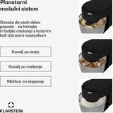 Klarstein Bella Evo kuhinjski robot | planetarni sustav miješanja | 3 nastavka za miksanje | 1500 W | 5 L | shoptok.hr
