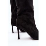 Boto Women's Half-Calf Boots with Stiletto Heel Black Odetteia | Eponuda.ba