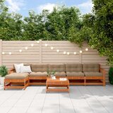  Set lounge namještaja za vrt 6 pcs Vosak Smeđa Masivna borovina - Voštano smeđa | shoptok.hr