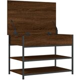 vidaXL Klop za čevlje rjavi hrast 70x42,5x50 cm inženirski les | Shoptok.si