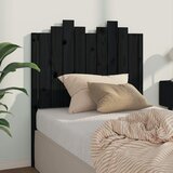 Maison Chic posteljno vzglavje - vzglavna omarica - nočna omarica črno 96x4x110 cm trdna borovina, (21705545) | Shoptok.si
