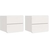  Noćni ormarić 2 pcs Bijelo 39 x 34 x 33 cm Masivna borovina | shoptok.hr